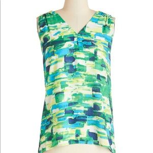 Modcloth “Innovative Paintings” Sleeveless Top Med